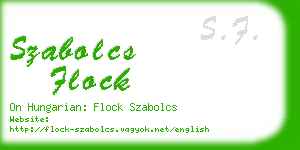 szabolcs flock business card